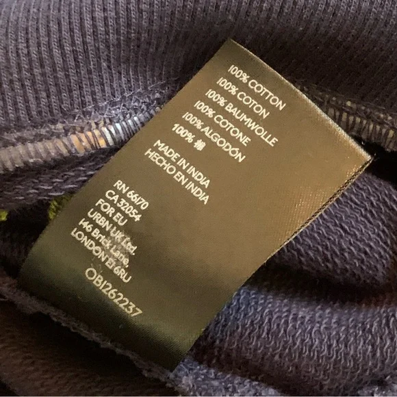 Anthropologie Embroidered Beaded Swans Sweatshirt Navy Blue Size Small - Picture 6 of 9